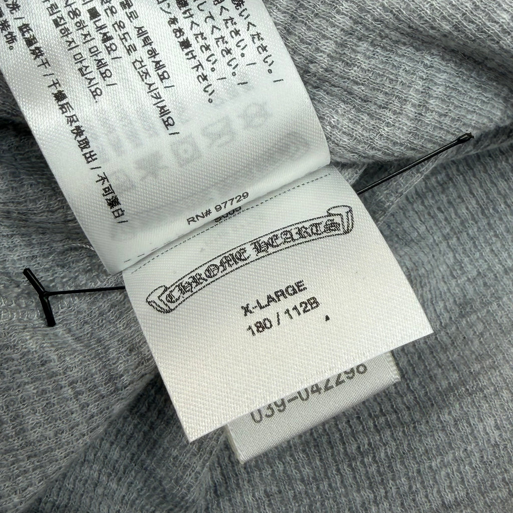 Chrome Hearts Scroll Logo Grey Thermal L/S Tee XL