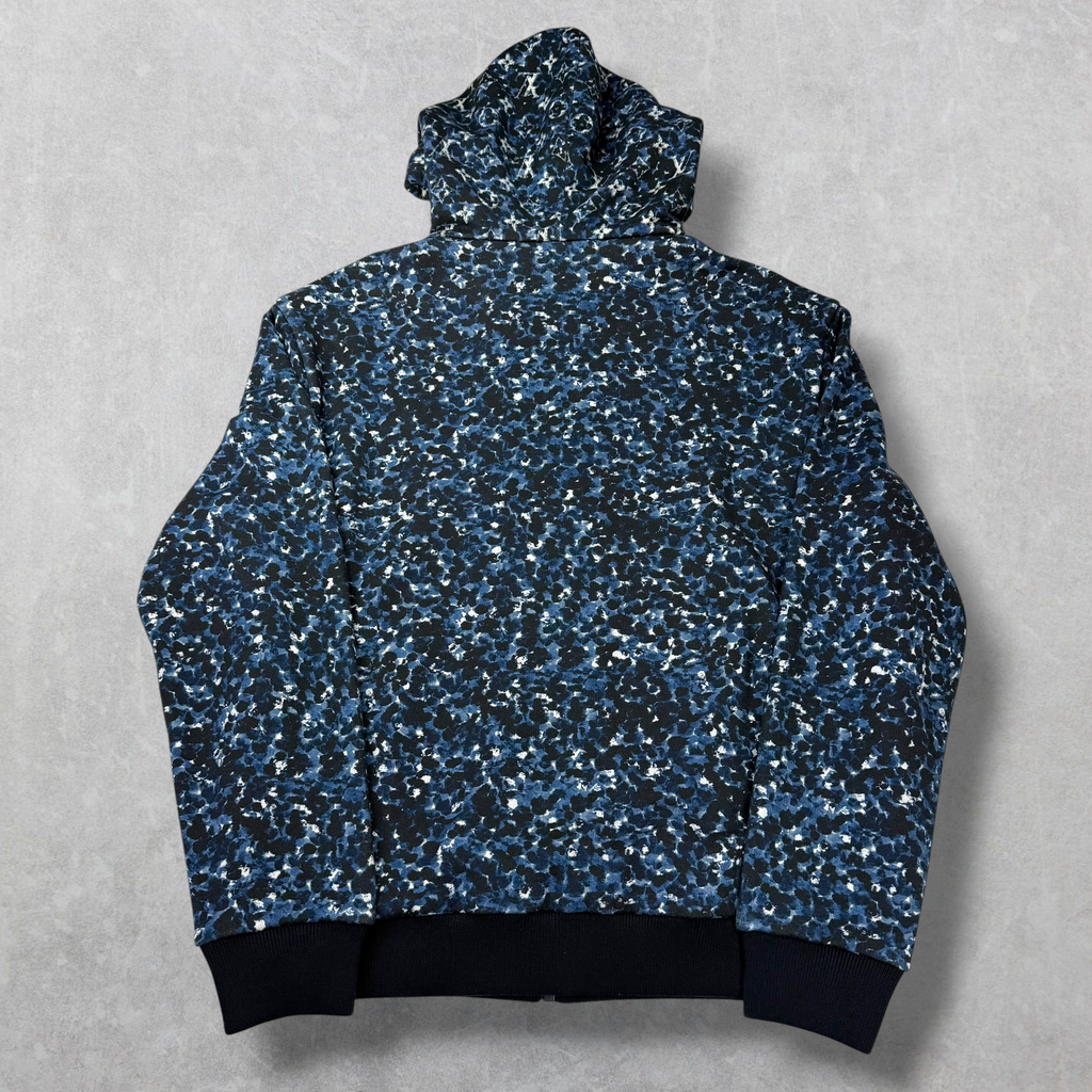 Louis Vuitton Blue Pointillism Monogram Zip Up Hoodie L