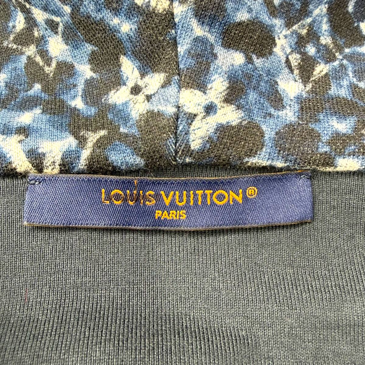 Louis Vuitton Blue Pointillism Monogram Zip Up Hoodie L