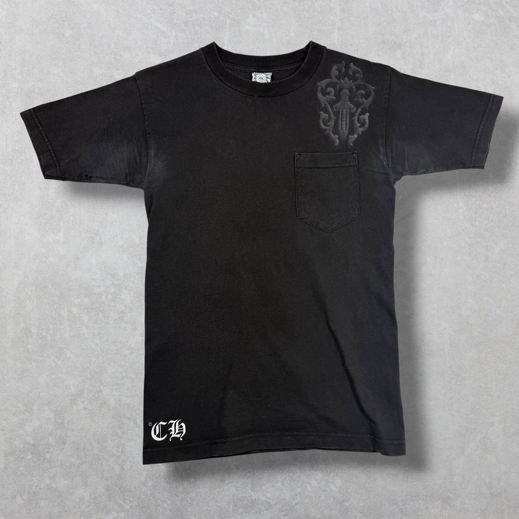 Vintage Chrome Hearts Cemetery Cross Dagger Tee S