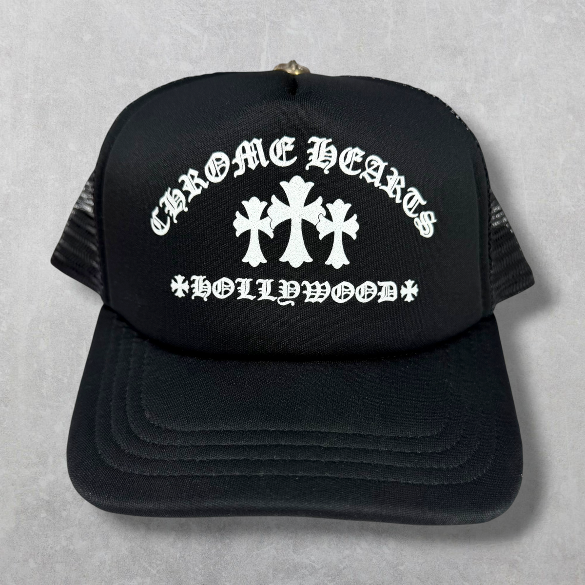 Chrome Hearts King Taco Trucker Hat Black/White