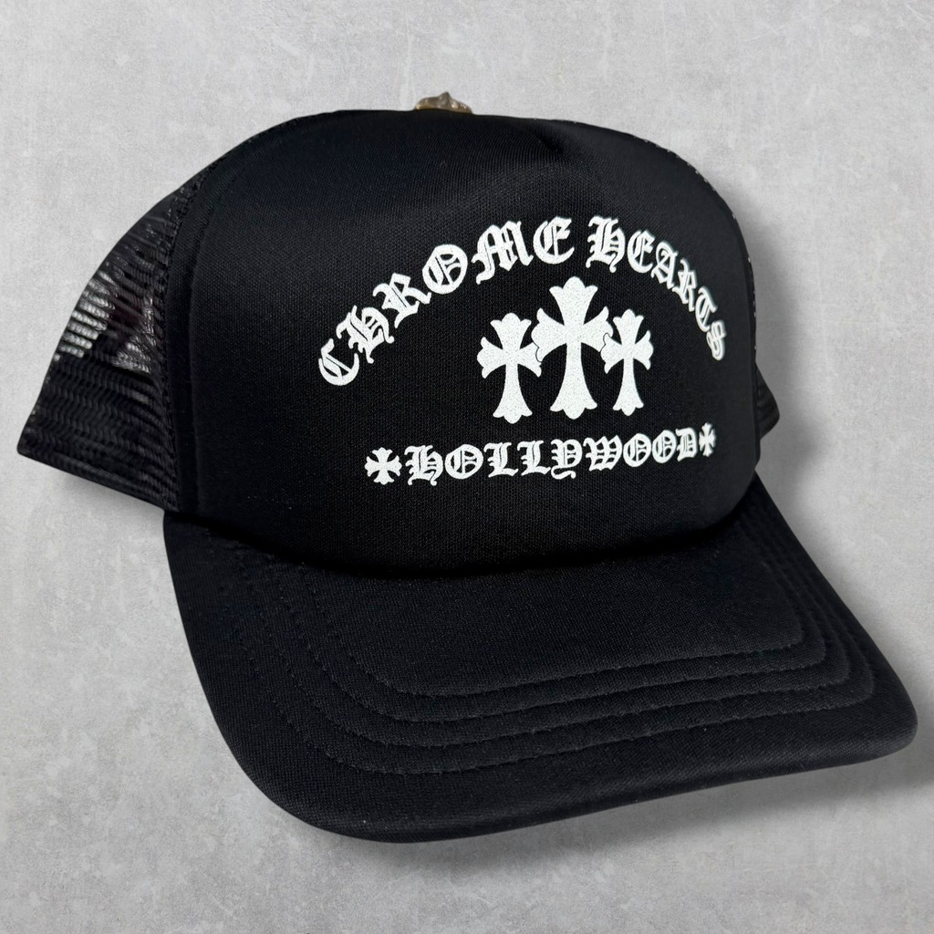 Chrome Hearts King Taco Trucker Hat Black/White