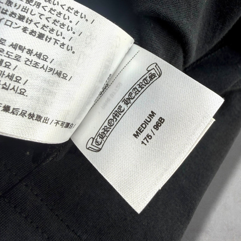 Chrome Hearts White Neck Logo Black Tee M