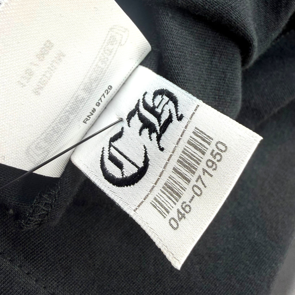 Chrome Hearts White Neck Logo Black Tee M