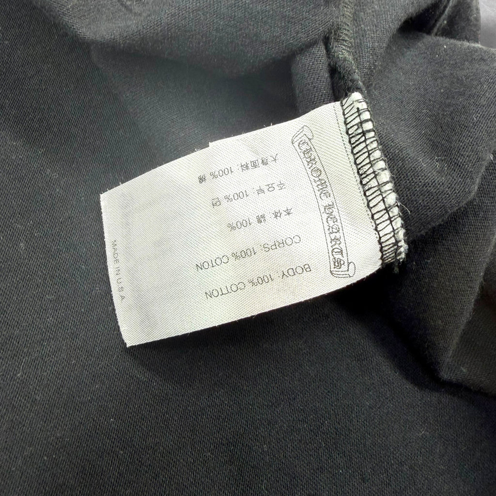 Chrome Hearts White Neck Logo Black Tee XL