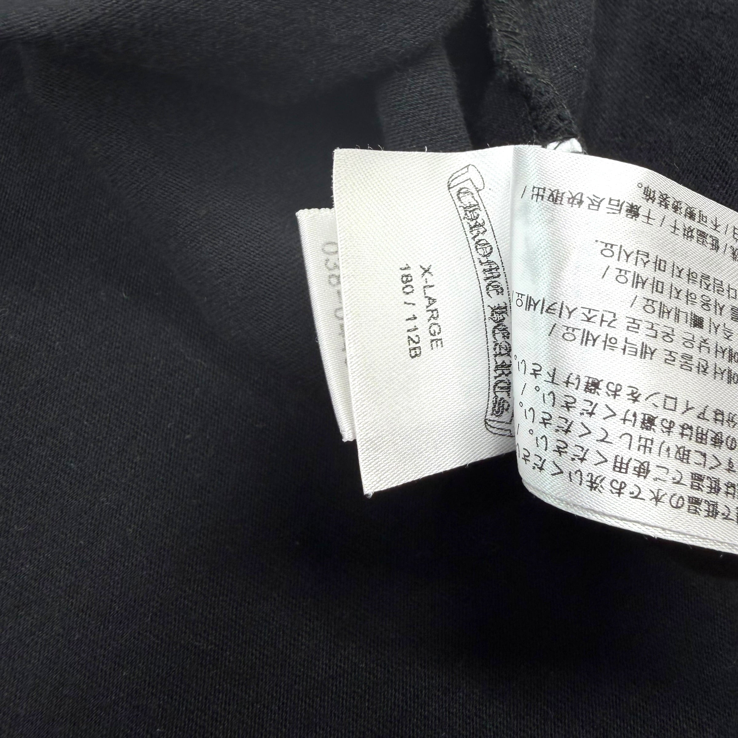 Chrome Hearts White Neck Logo Black Tee XL