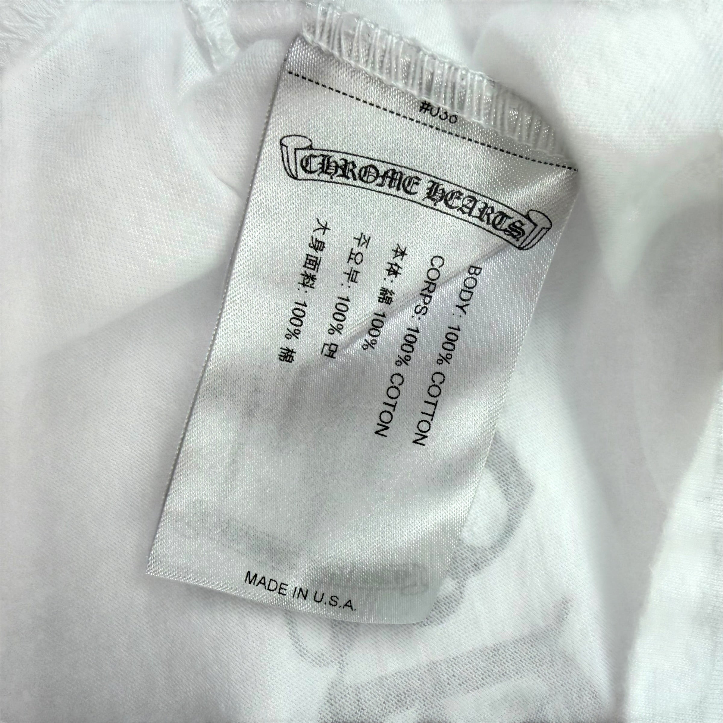 Chrome Hearts Las Vegas Exclusive Horseshoe Tee White L