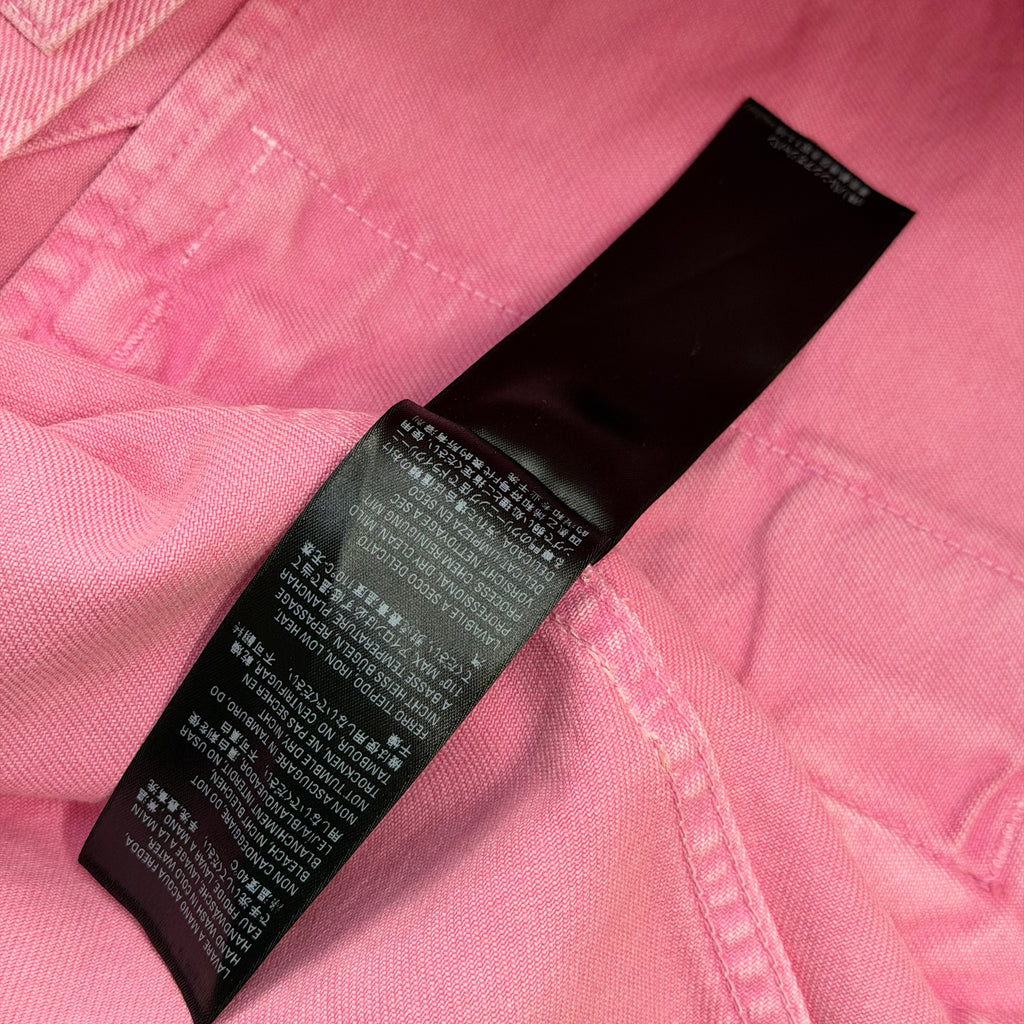 Balenciaga Embroidered Logo Pink Denim Jacket 34 (M)