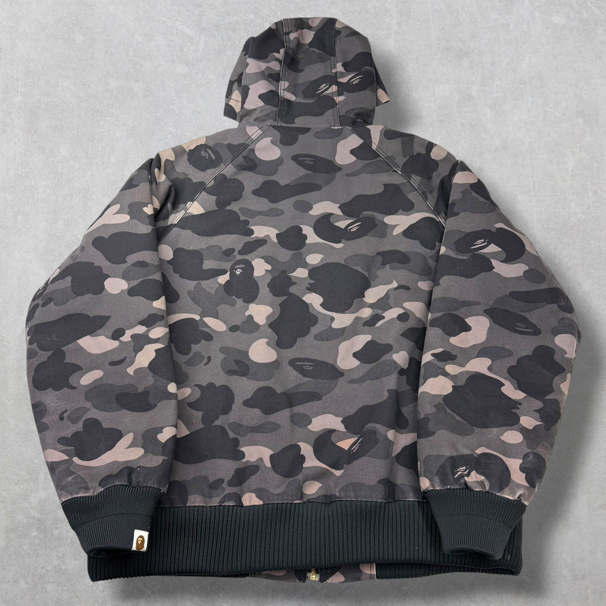 Bape x Carhartt WIP Black Camo Jacket L