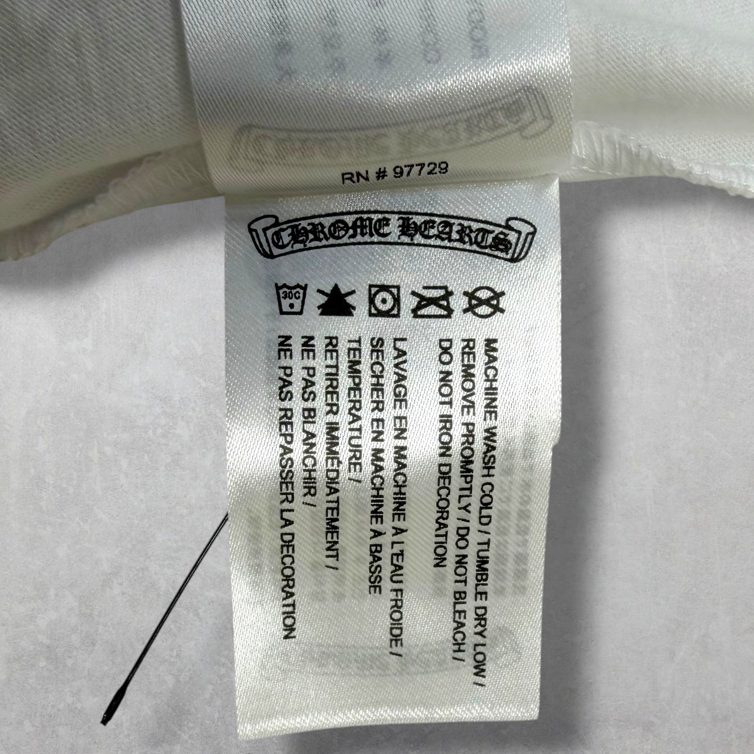 Chrome Hearts Horseshoe Logo Tee White L