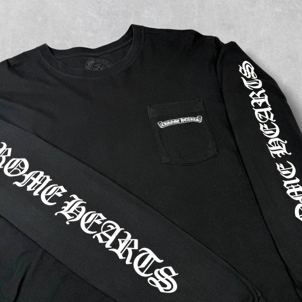 Chrome Hearts Scroll Logo L/S Tee L