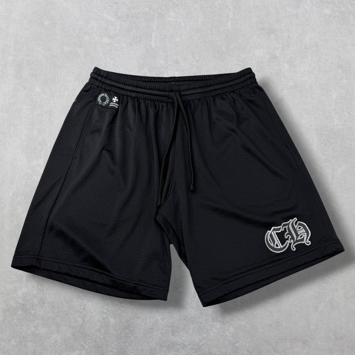 Chrome Hearts Black Mesh Warm Up Shorts XL