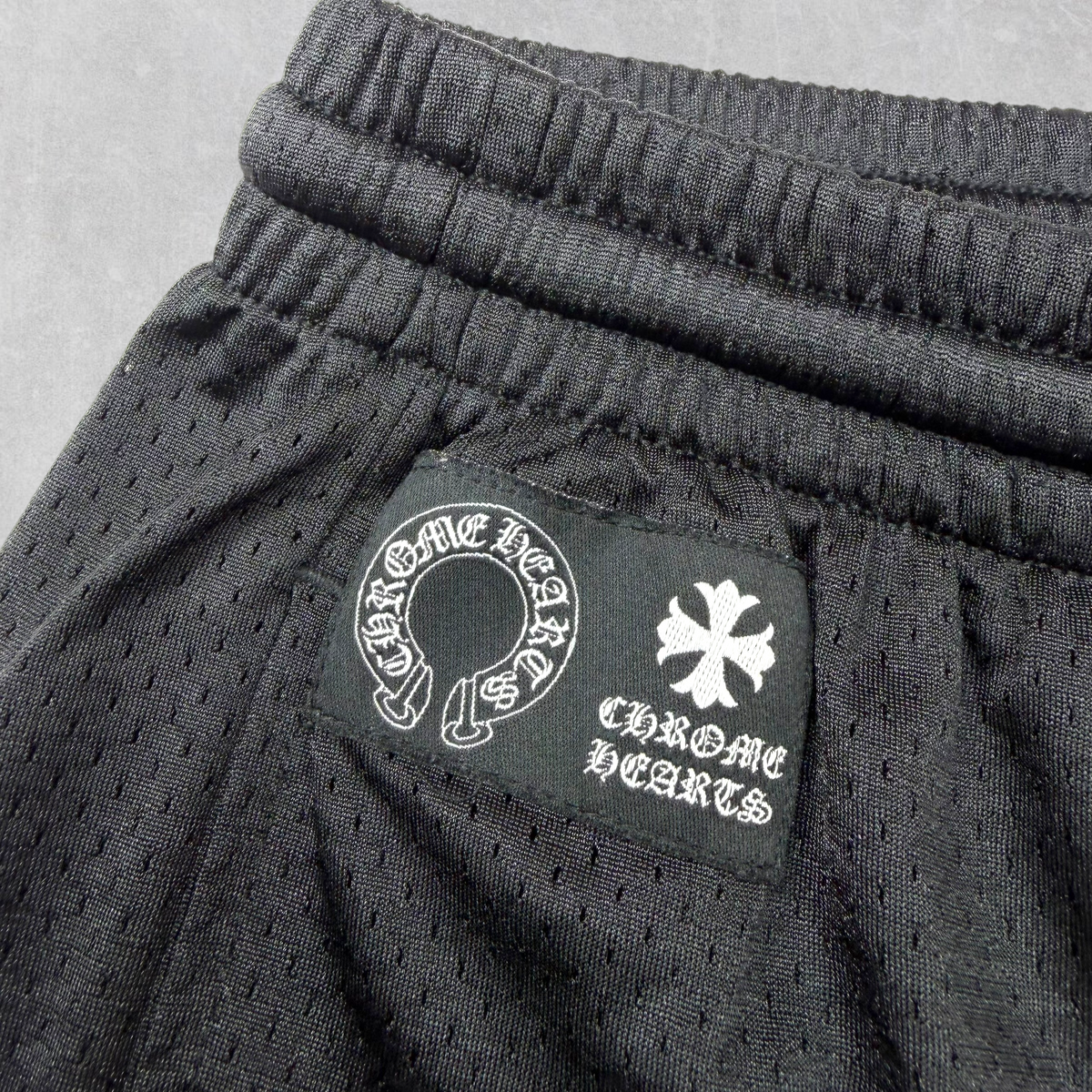 Chrome Hearts Black Mesh Warm Up Shorts XL