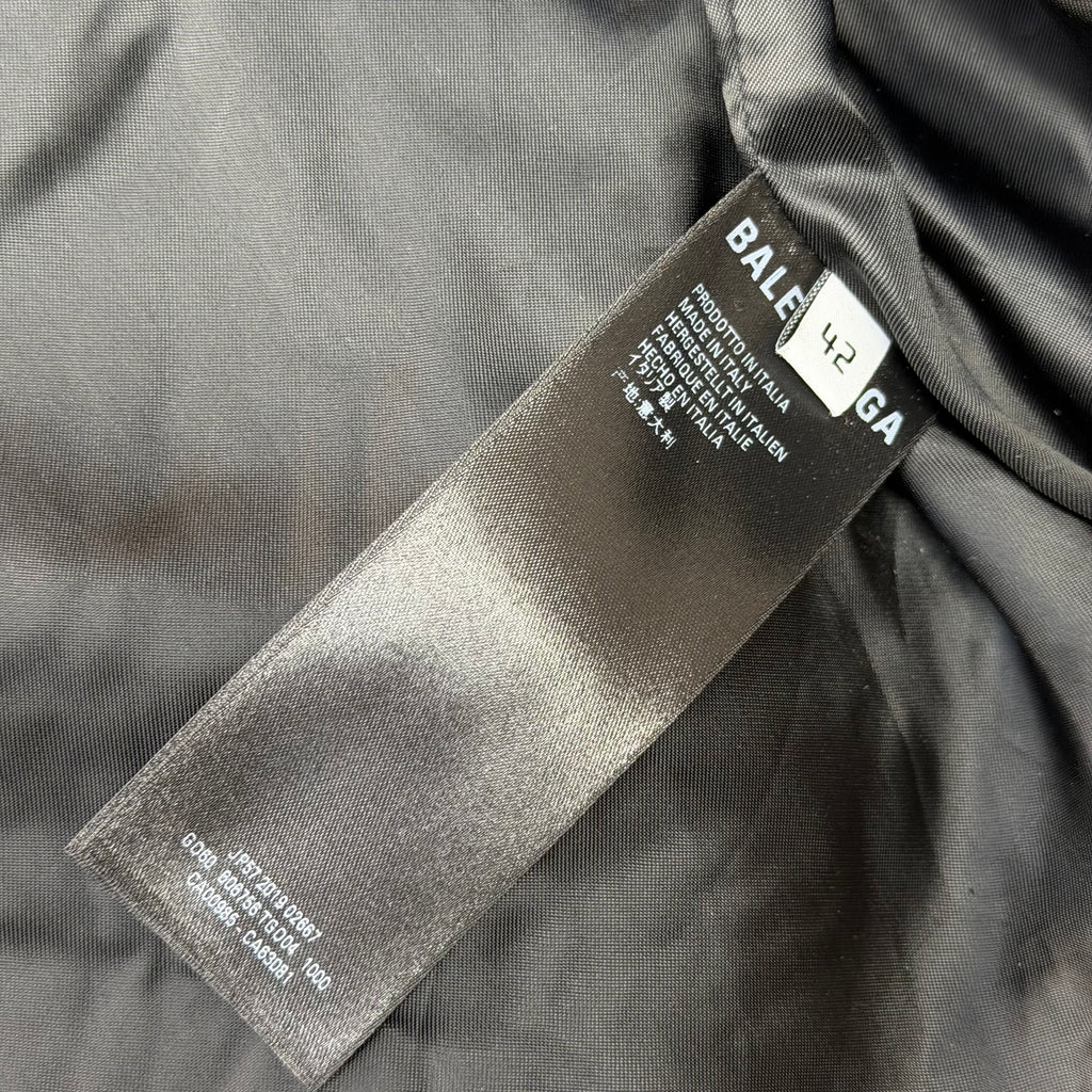 Balenciaga All Over Logo Quilted Bomber 42 (L)