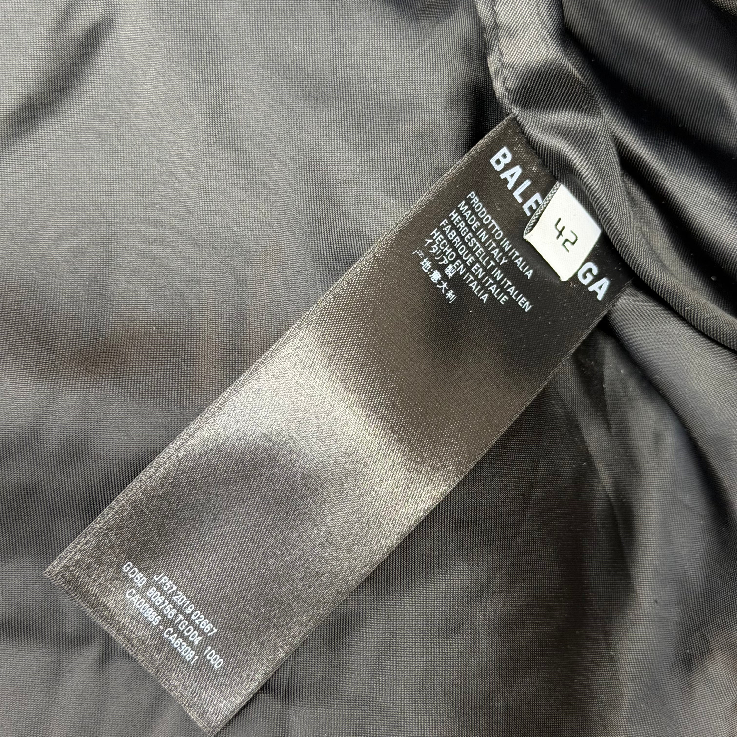 Balenciaga All Over Logo Quilted Bomber 42 (L)