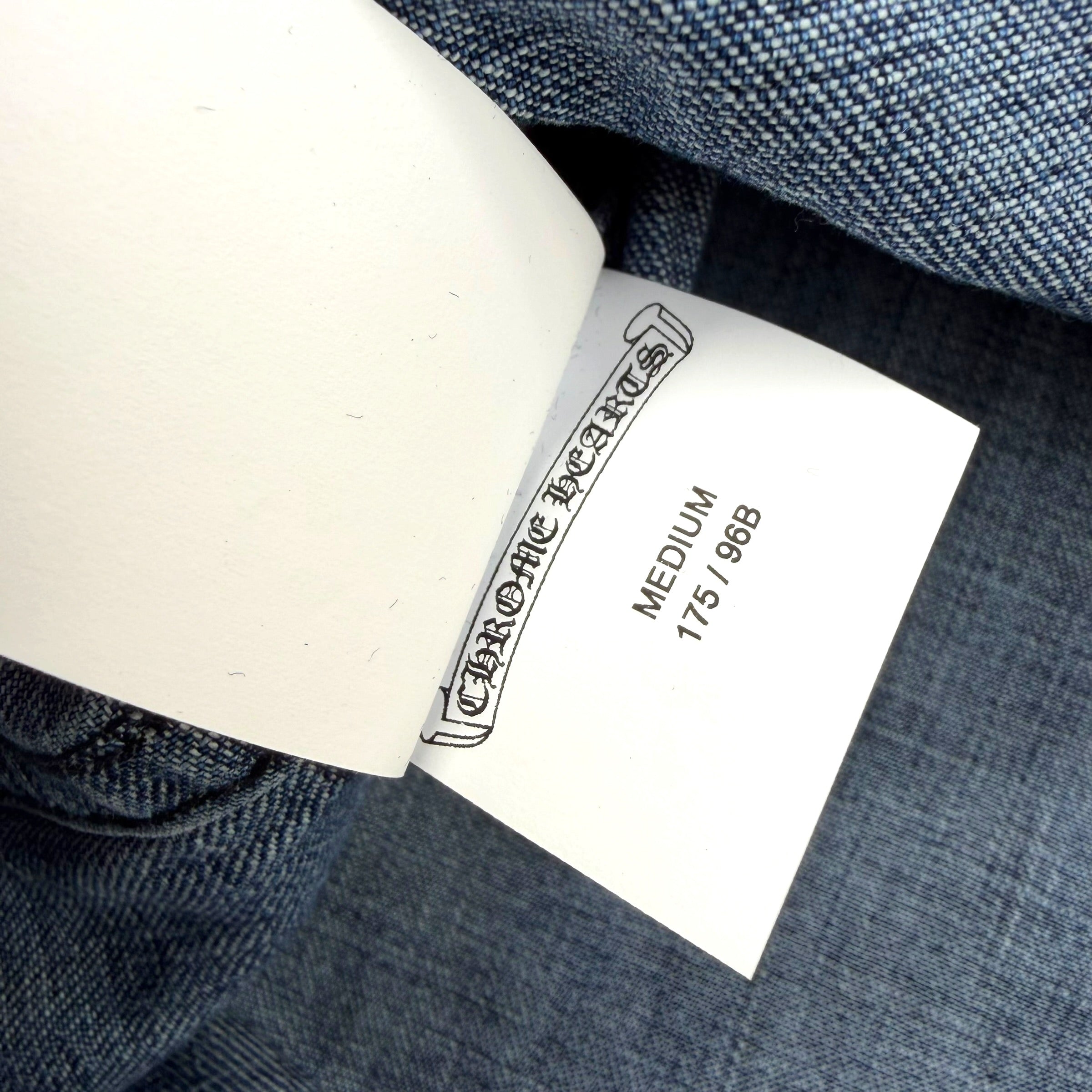 Chrome Hearts Cross Patch Denim Work Dog Shirt M