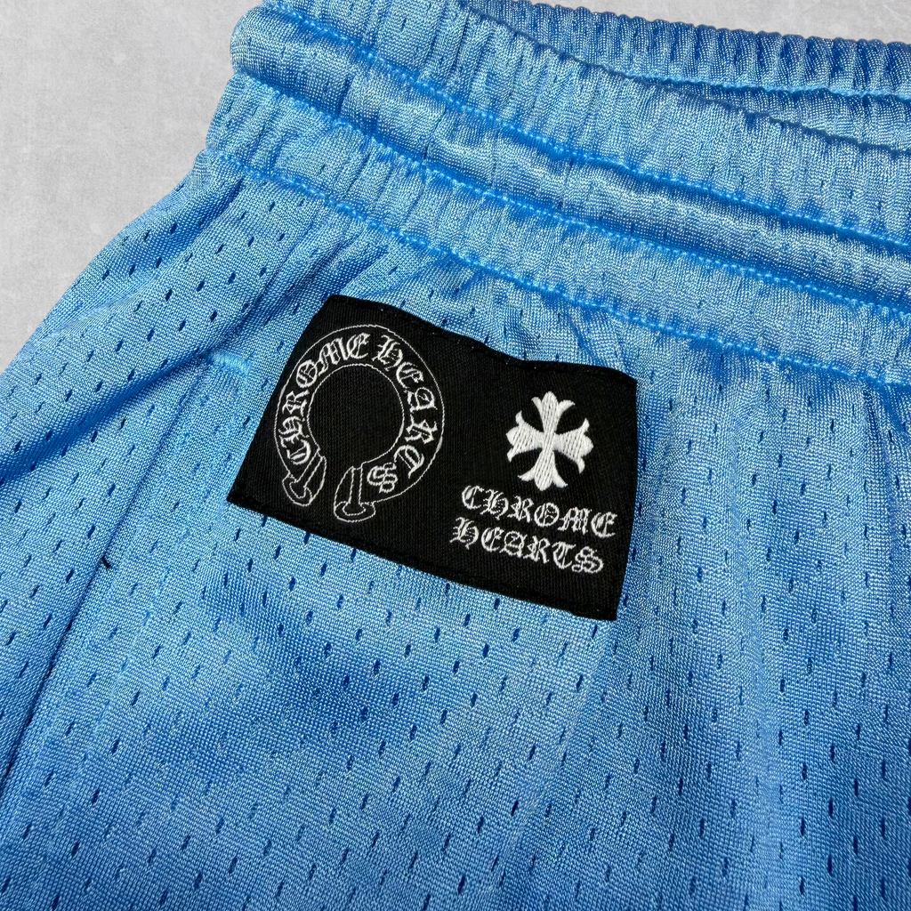 Chrome Hearts Blue Mesh Warm Up Shorts XL