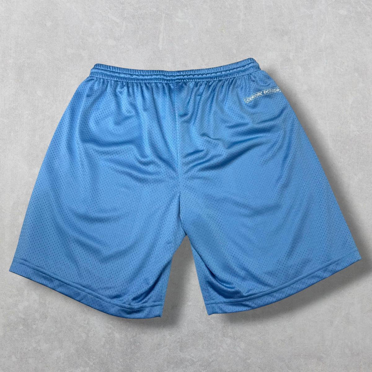 Chrome Hearts Blue Mesh Warm Up Shorts XL