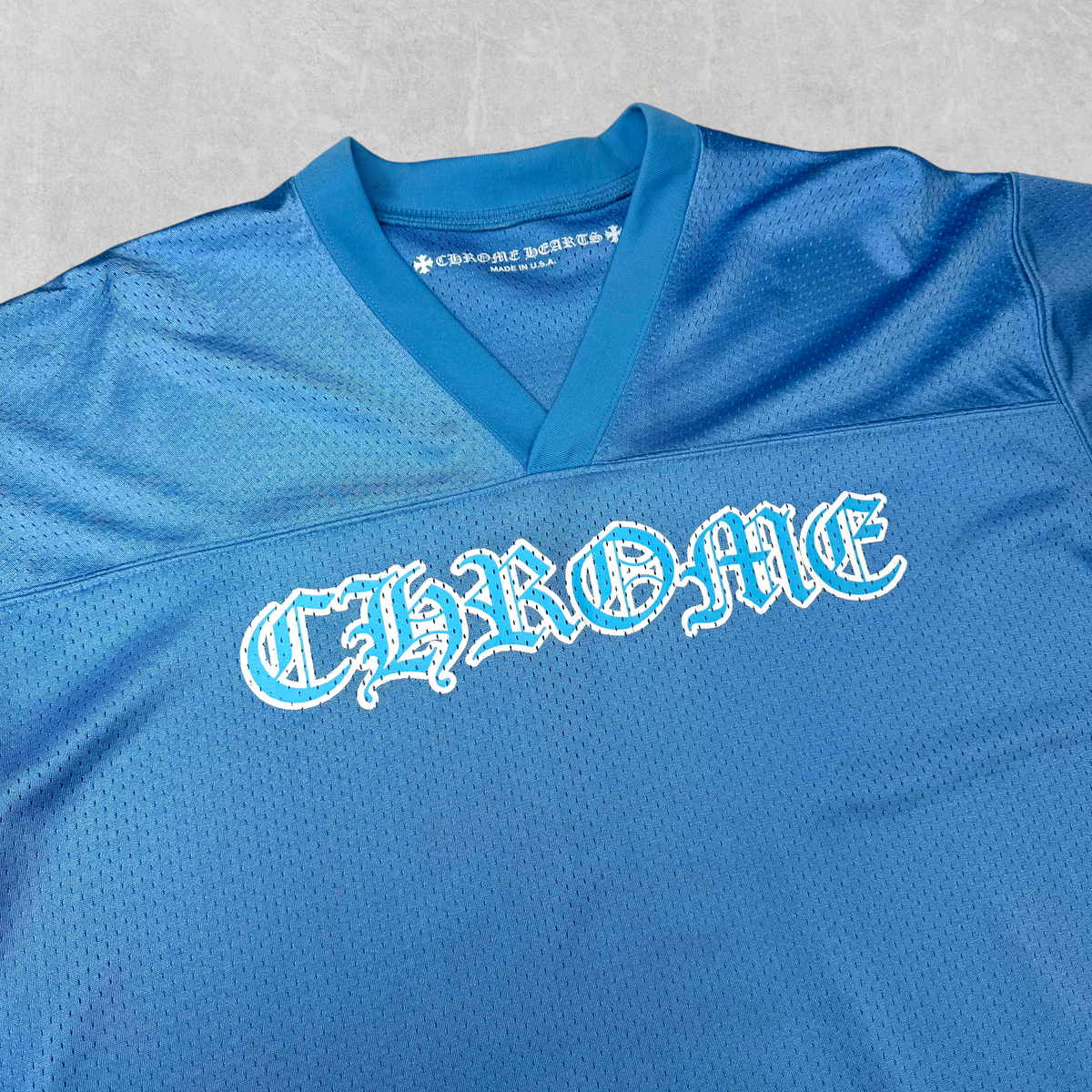 Chrome Hearts Stadium Mesh Blue Jersey L