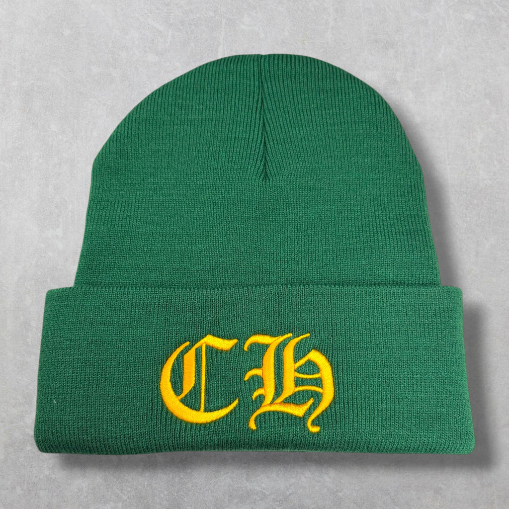 Chrome Hearts CH Logo Green Beanie