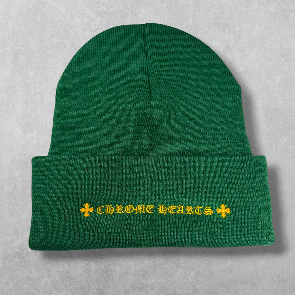 Chrome Hearts CH Logo Green Beanie
