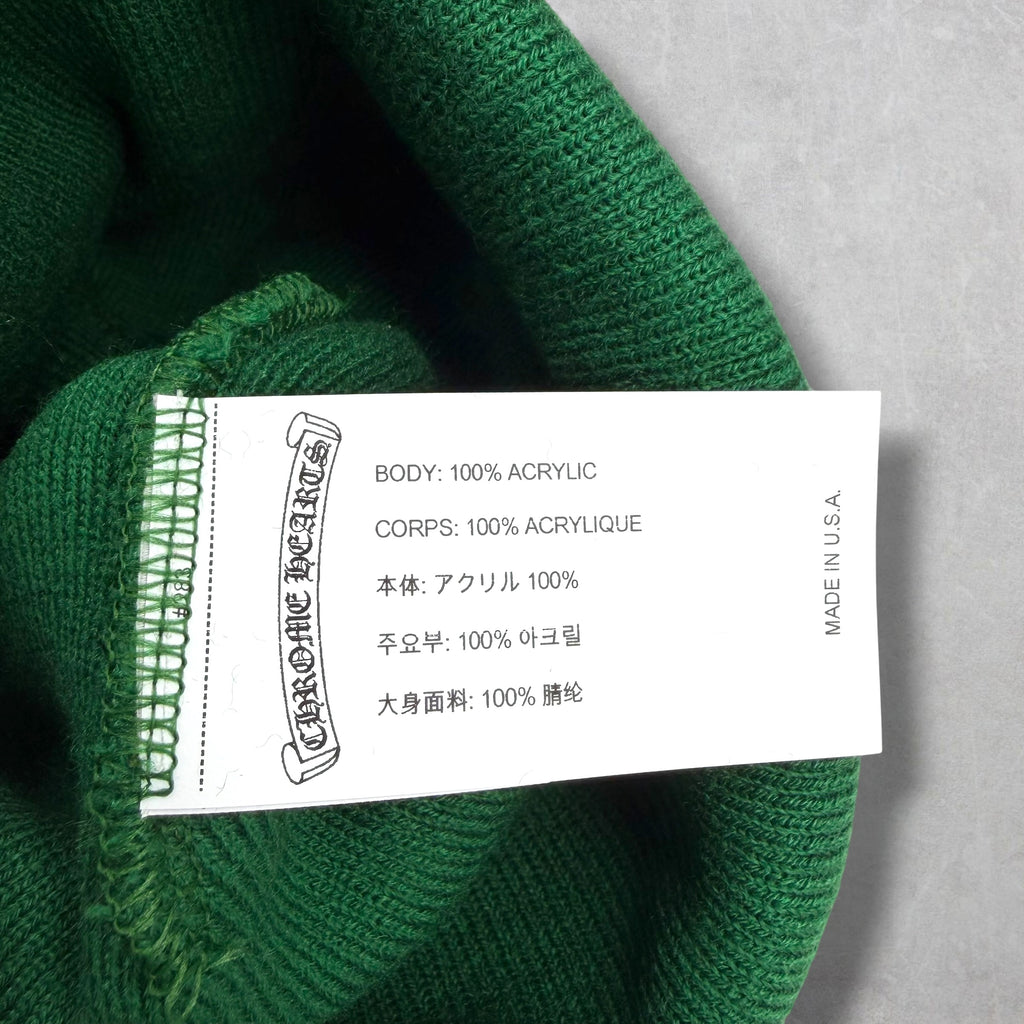 Chrome Hearts CH Logo Green Beanie