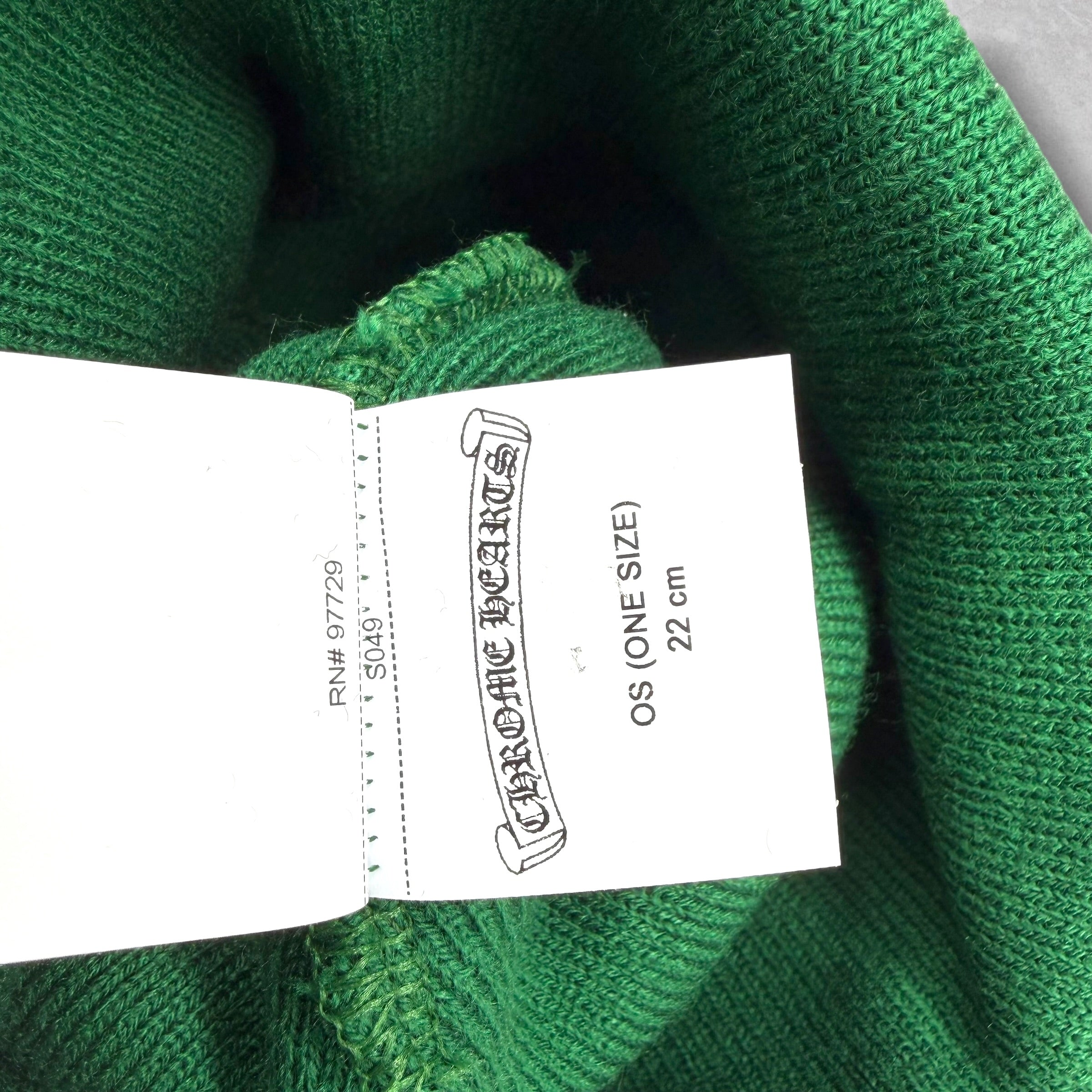 Chrome Hearts CH Logo Green Beanie