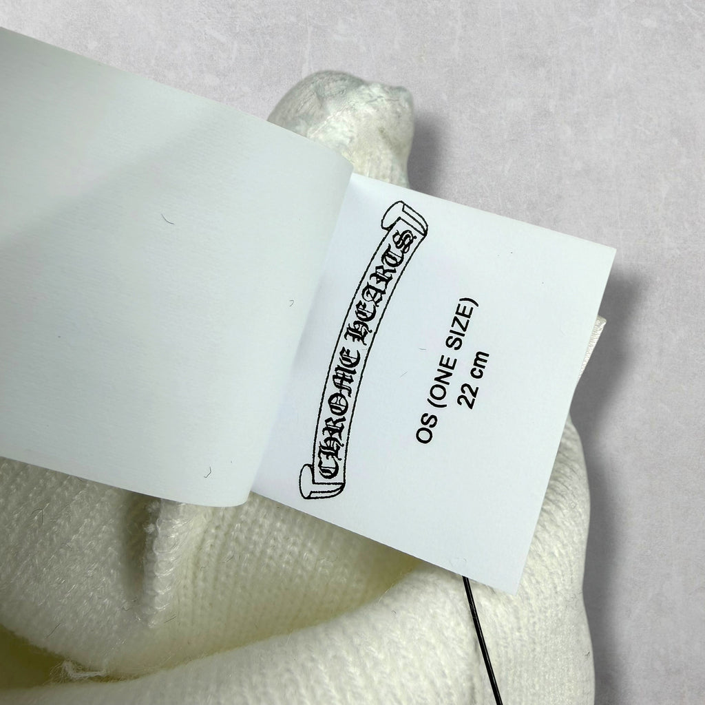 Chrome Hearts CH Logo White Beanie