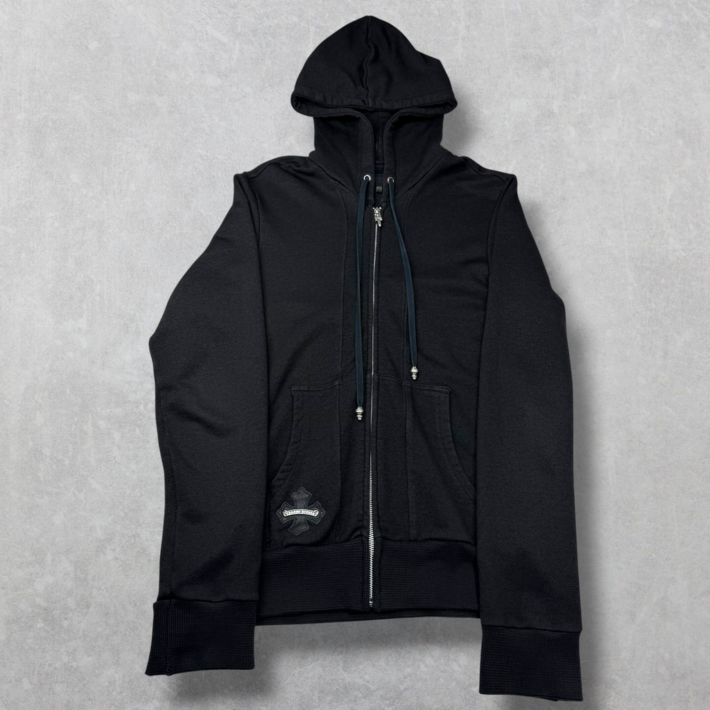 Chrome Hearts Plus Cross Leather Patch Thermal Zip Up M