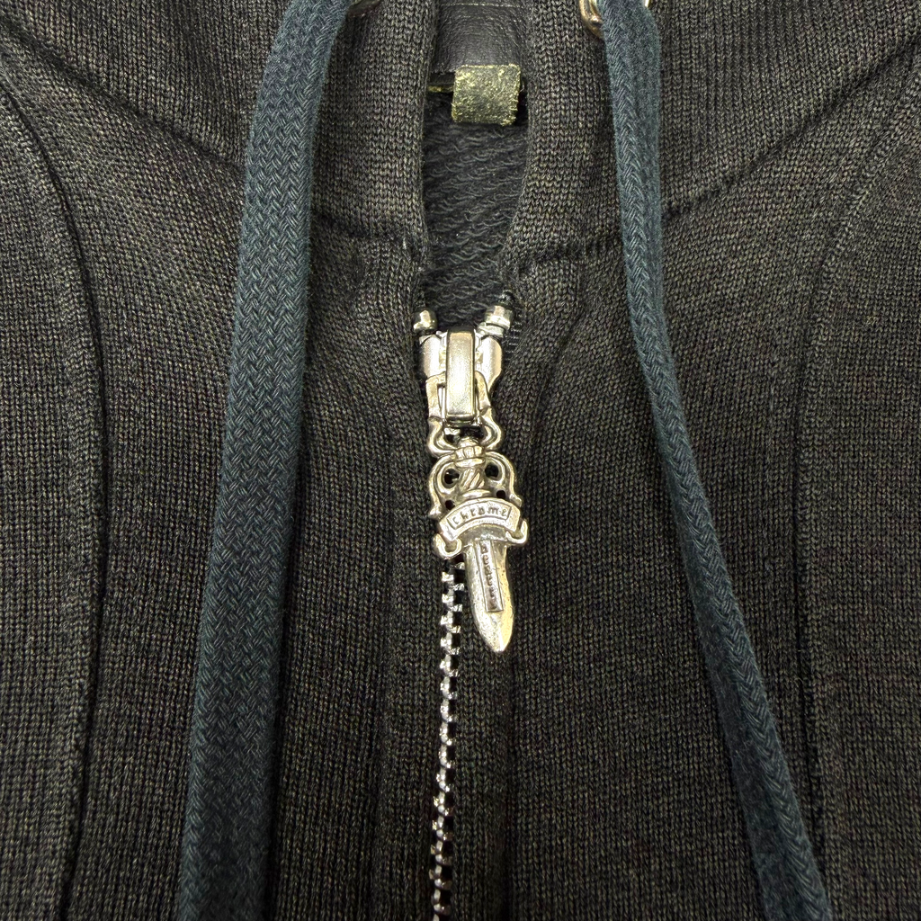 Chrome Hearts Plus Cross Leather Patch Thermal Zip Up M