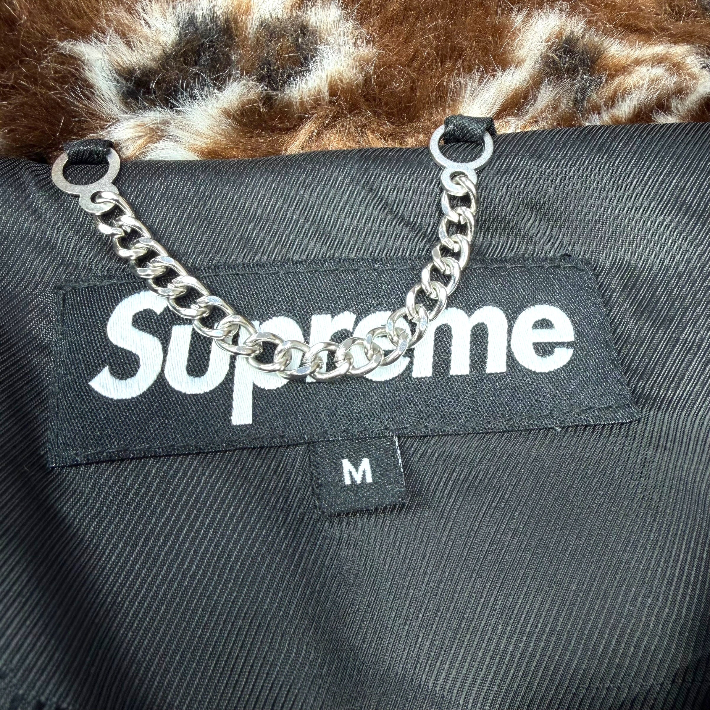 Supreme Bandana Faux Fur Bomber Jacket Brown M