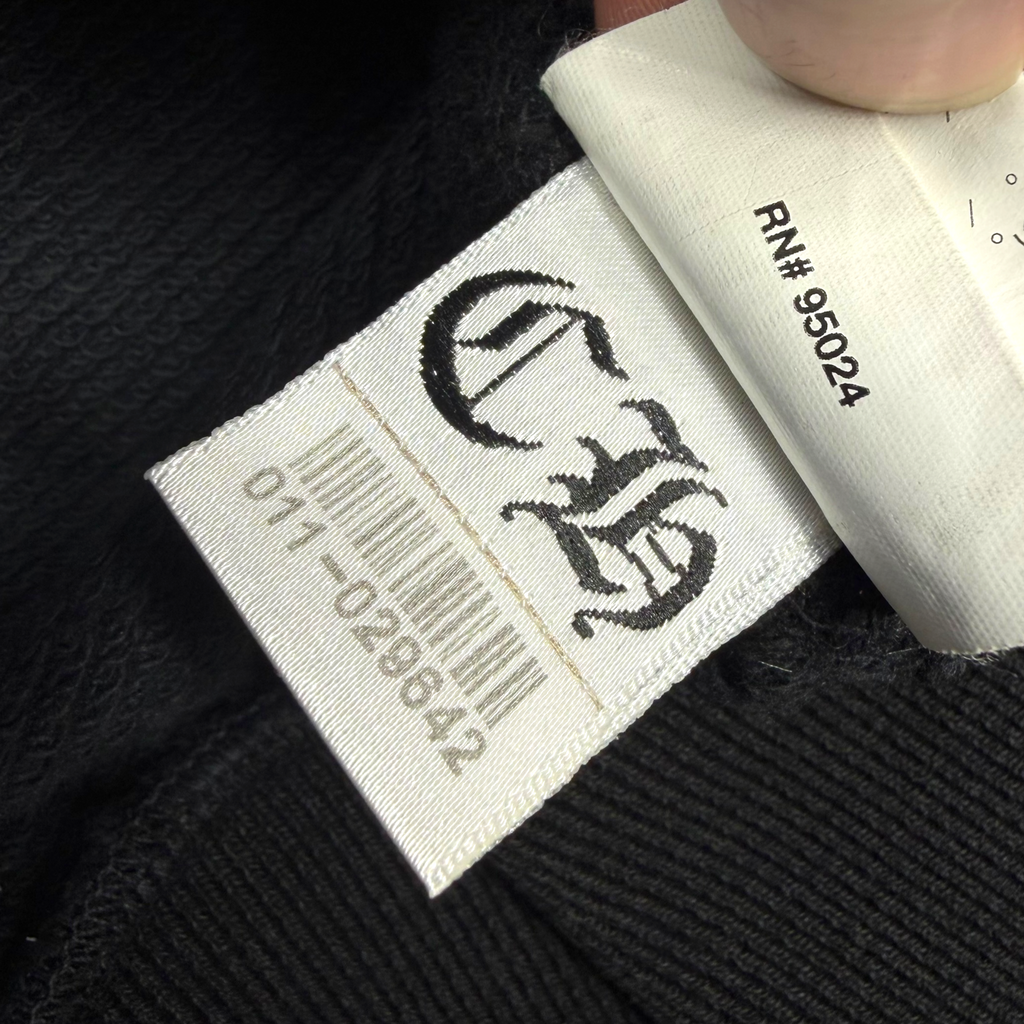 Chrome Hearts Plus Cross Leather Patch Thermal Zip Up M