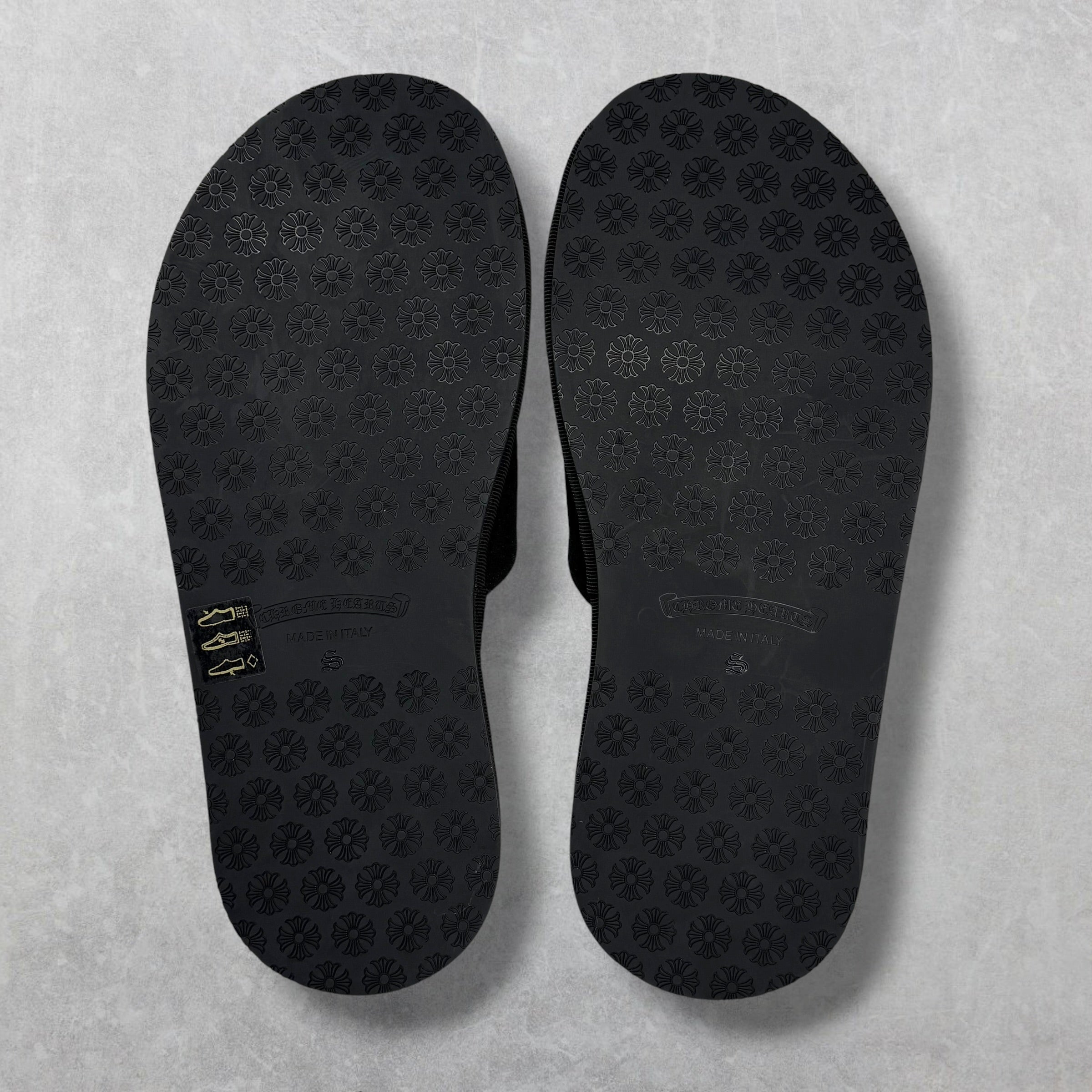 Chrome Hearts Hotel Slippers Black S (7-7.5US)