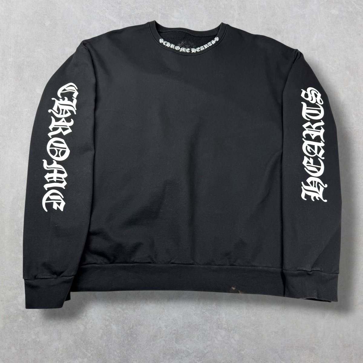 Chrome Hearts Neck Logo Black Crewneck XL