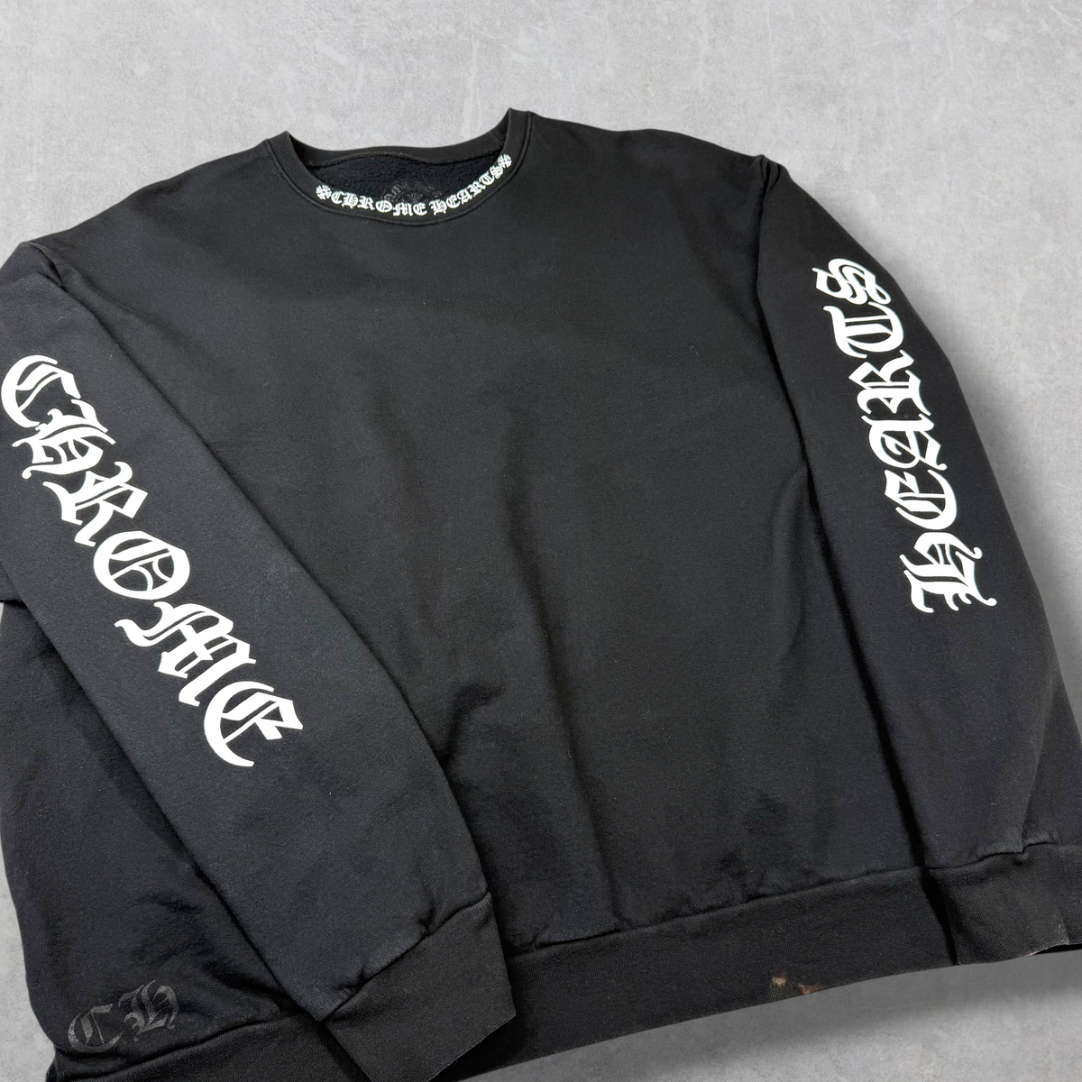 Chrome Hearts Neck Logo Black Crewneck XL