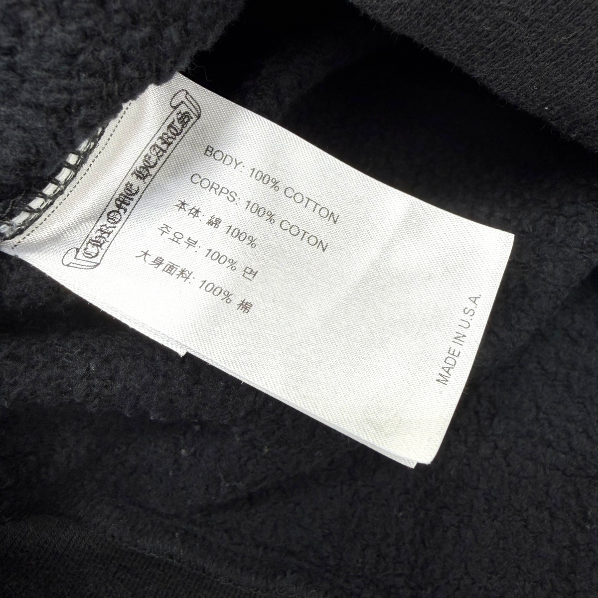 Chrome Hearts Neck Logo Black Crewneck XL