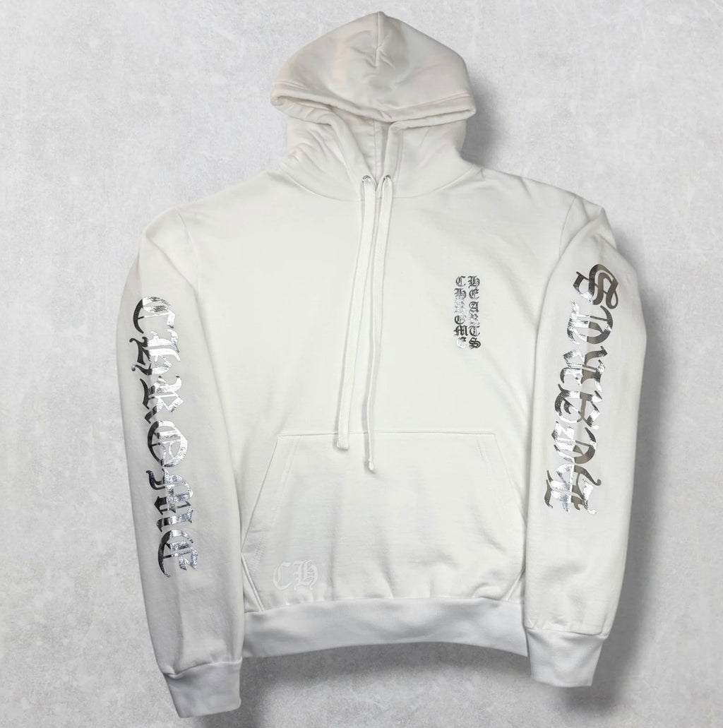Chrome Hearts Silver Foil Hoodie White L