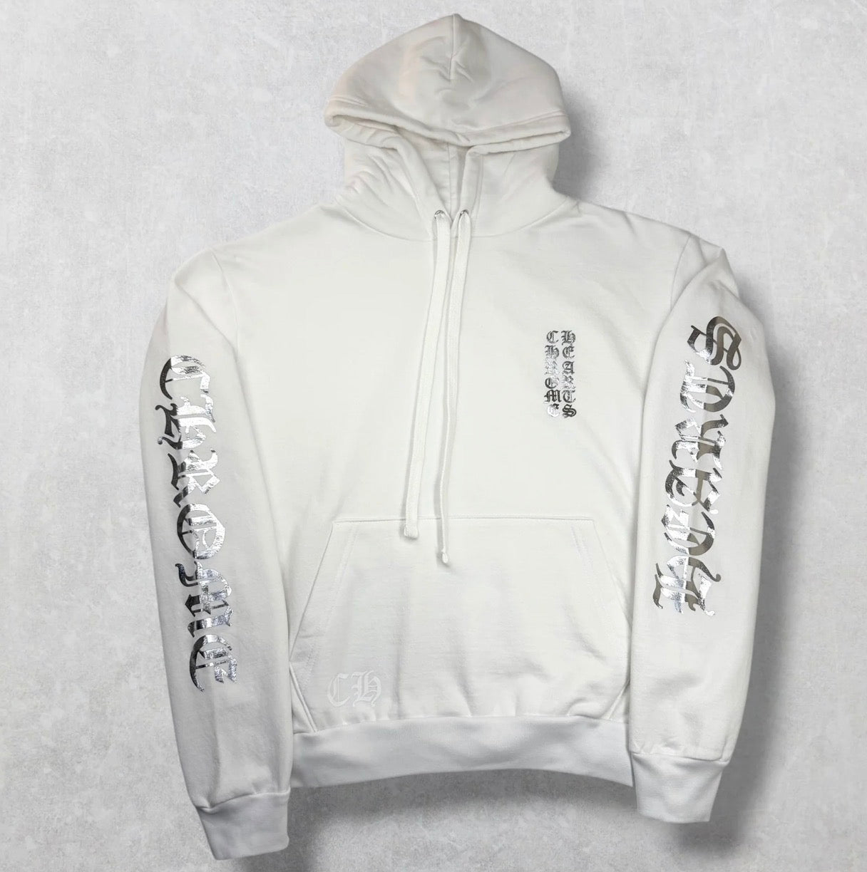 Chrome Hearts Silver Foil Hoodie White L