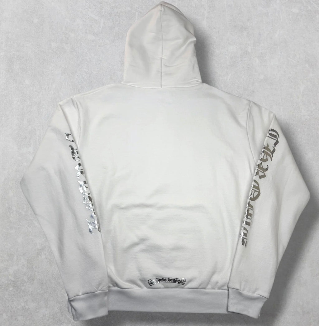 Chrome Hearts Silver Foil Hoodie White L