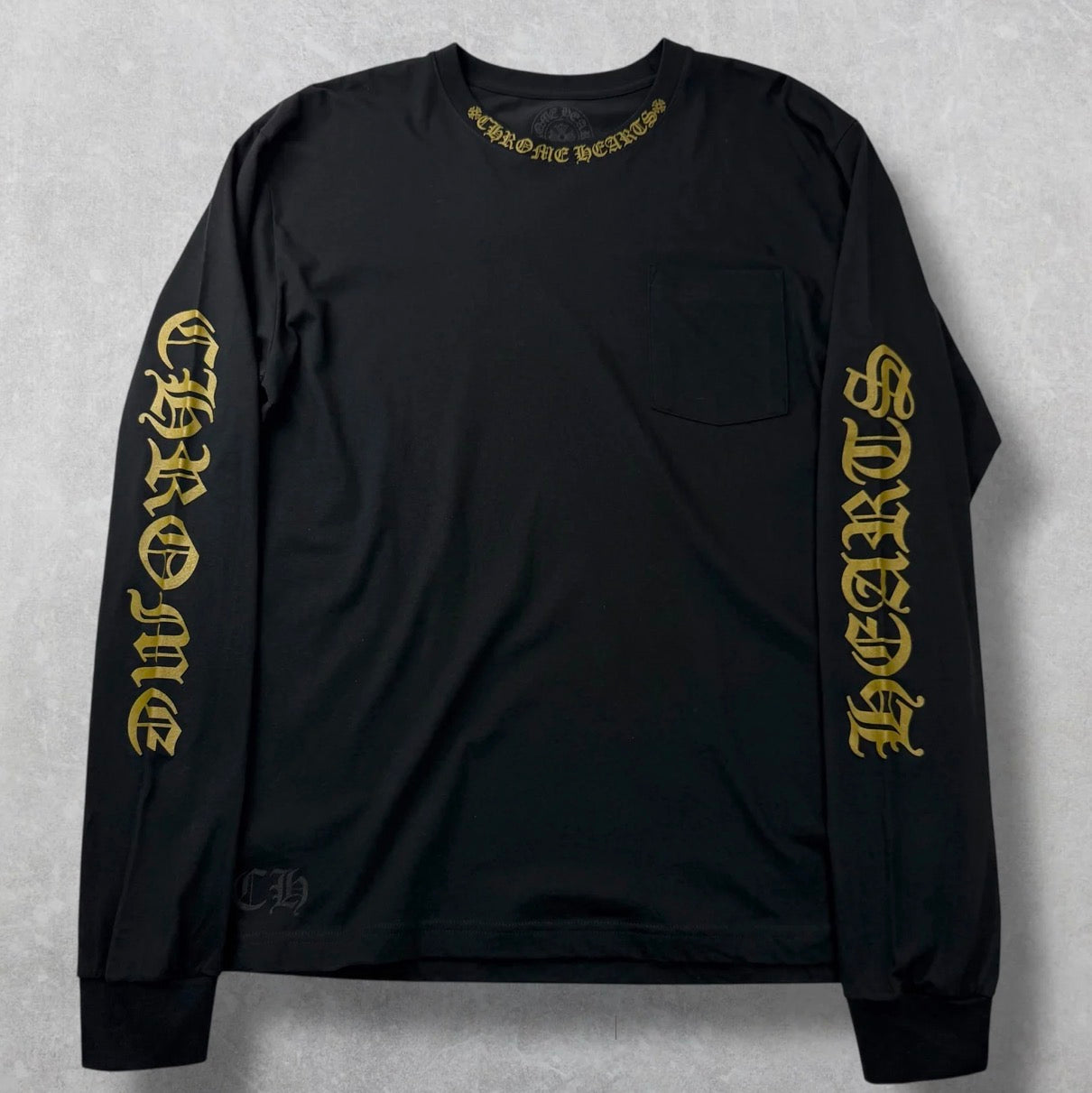 Chrome hearts Olive Neck Logo L/S M