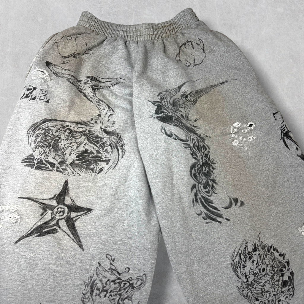 Balenciaga Dirty Tattoo Sweatpants XXS