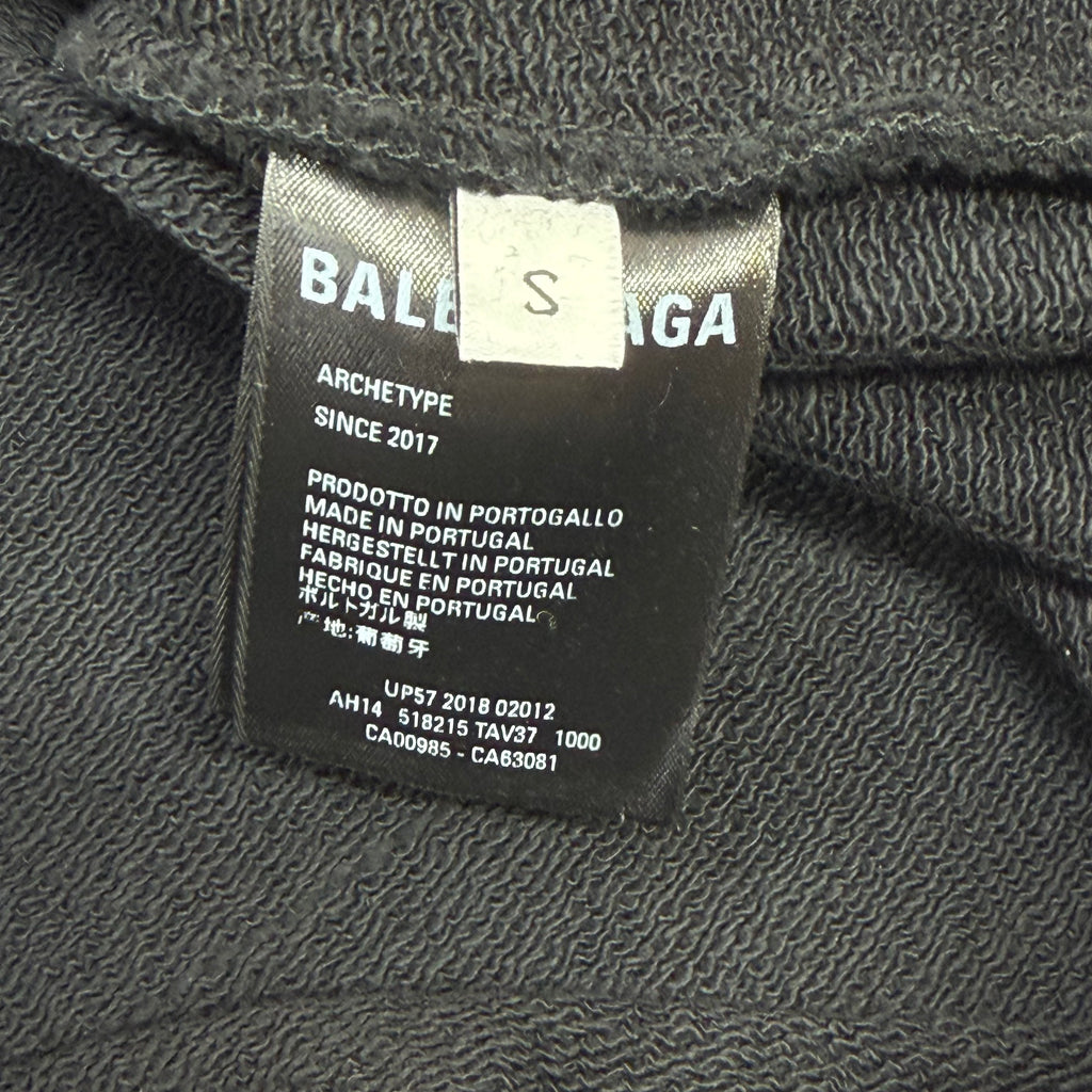 Balenciaga Black Logo Hoodie S (M)