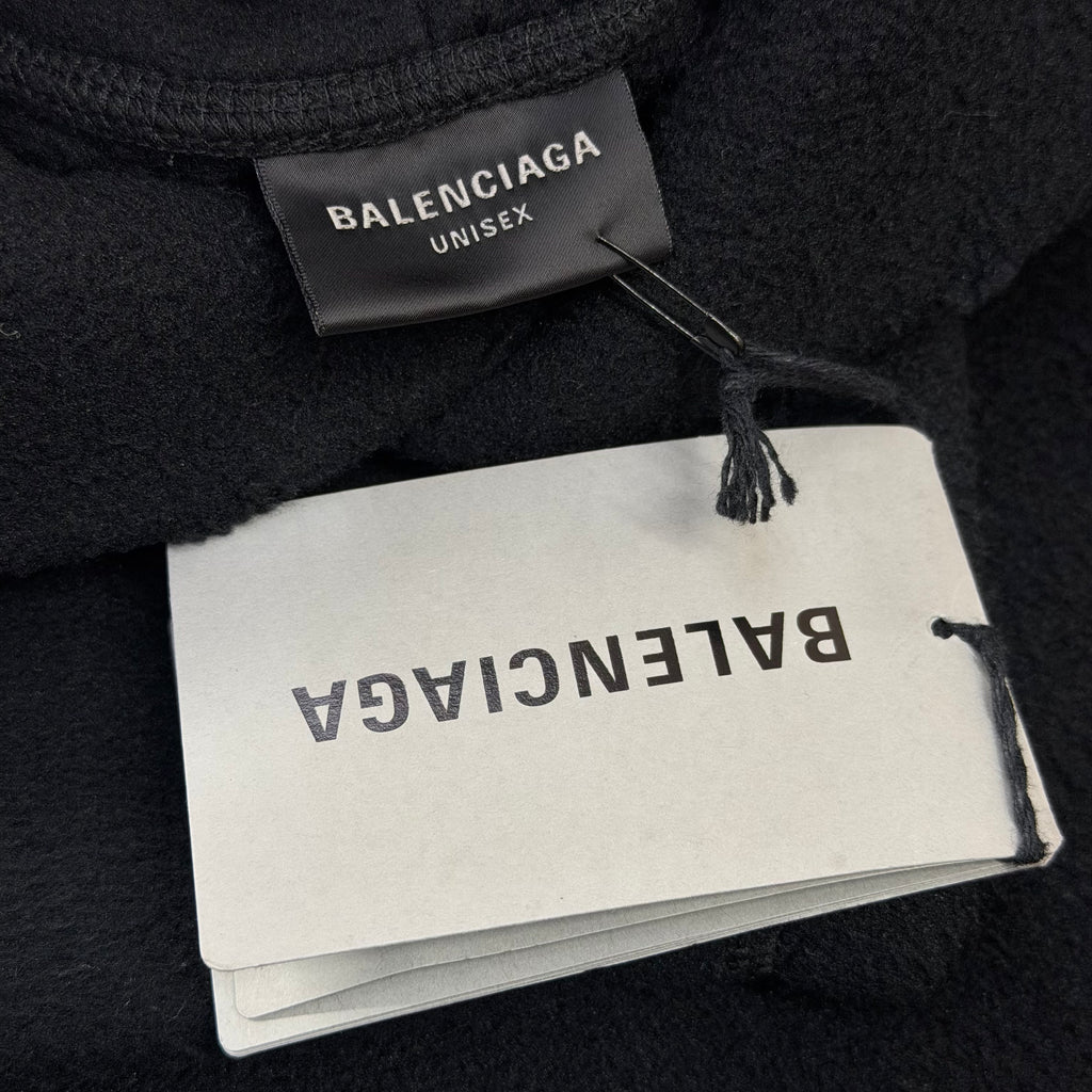 Balenciaga Political Embroidered Logo Fleece Hoodie M (XXXL)