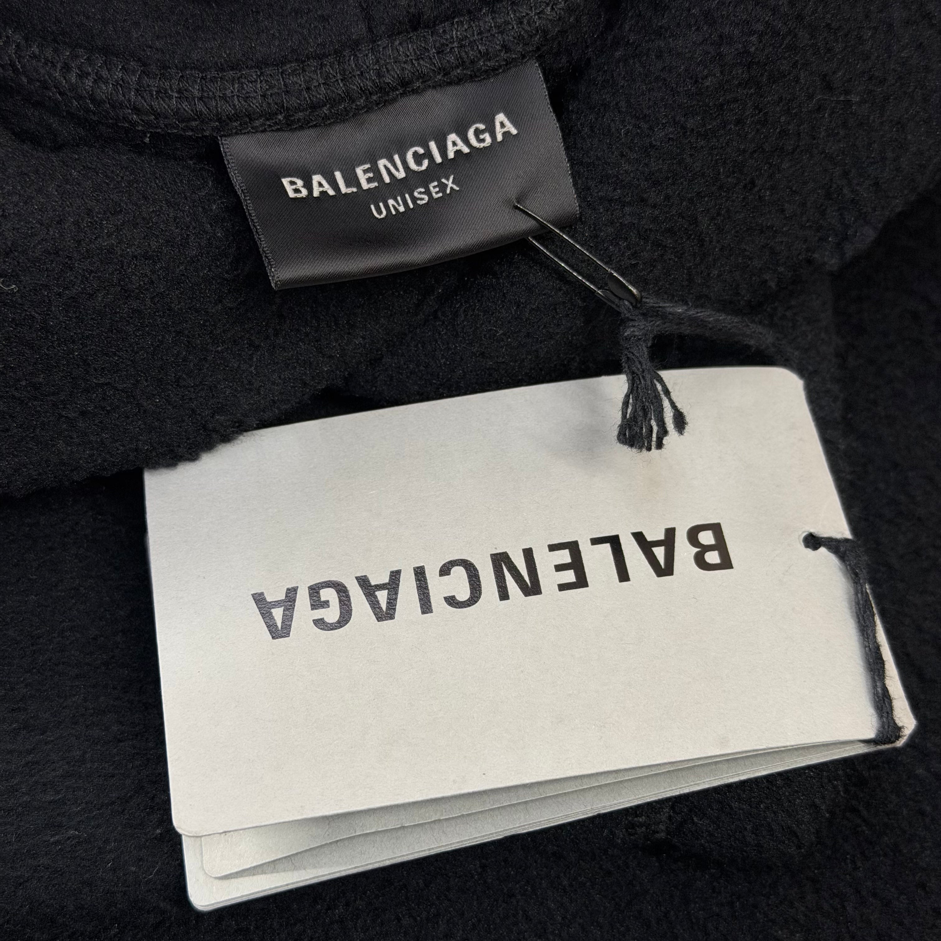 Balenciaga Political Embroidered Logo Fleece Hoodie M (XXXL)