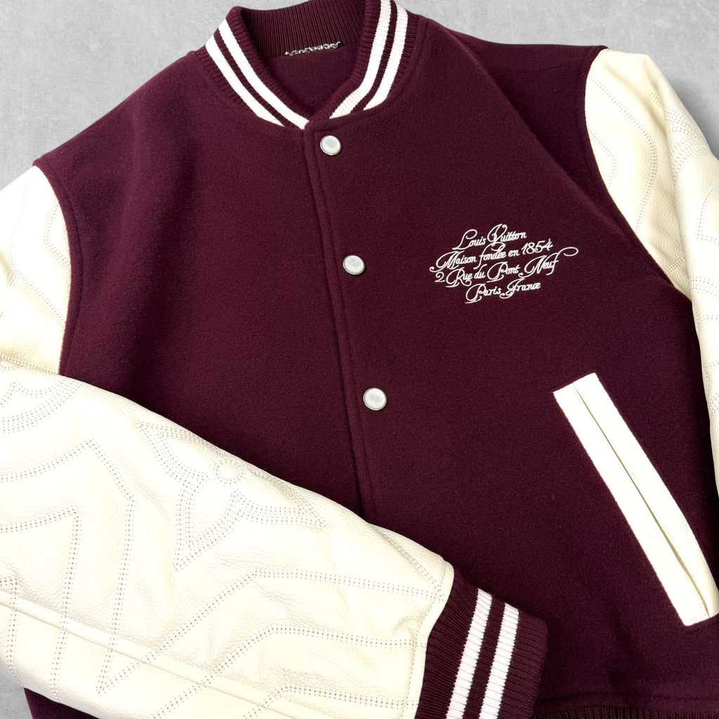 Louis Vuitton Embroidered Calfskin Varsity Jacket 52 (L)
