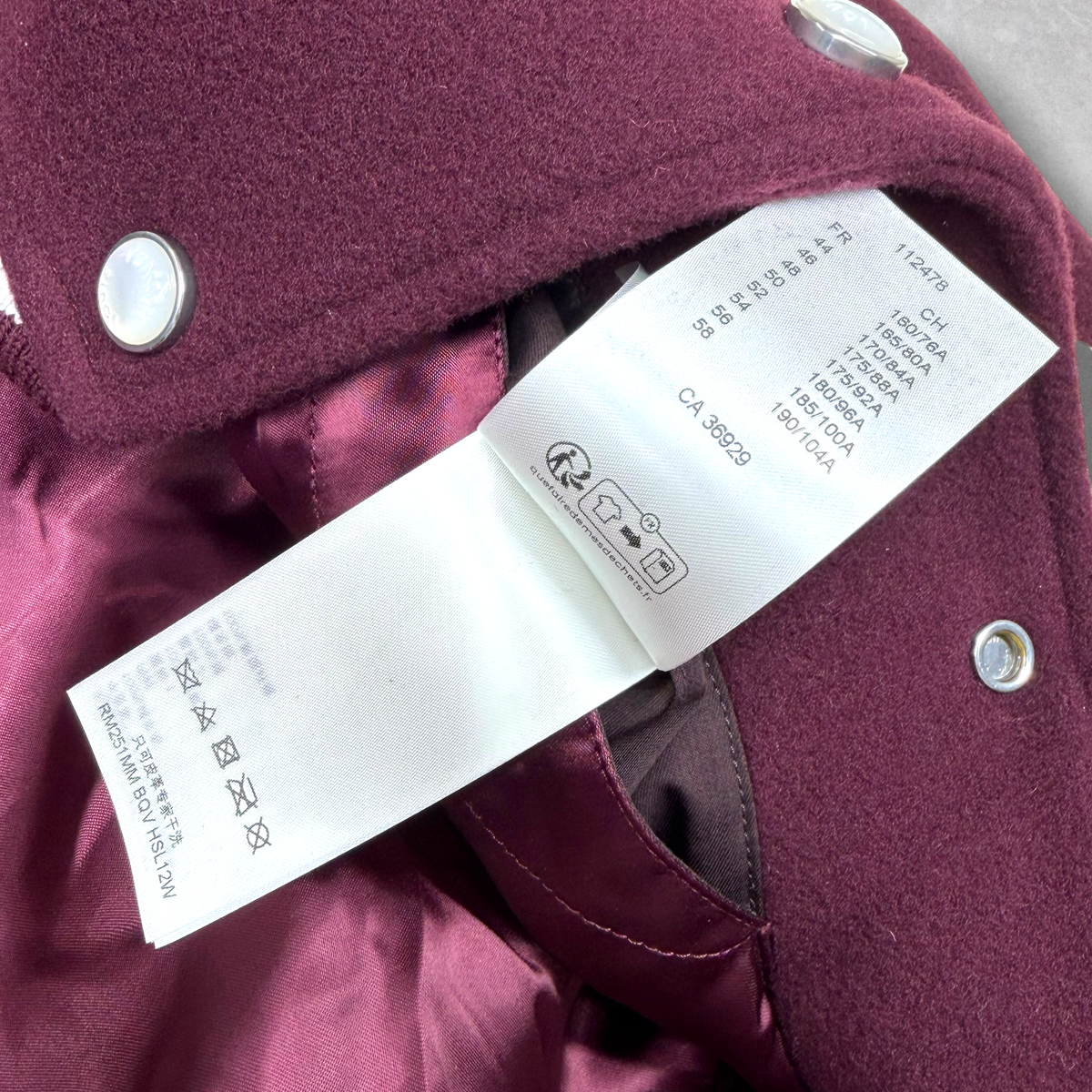 Louis Vuitton Embroidered Calfskin Varsity Jacket 52 (L)
