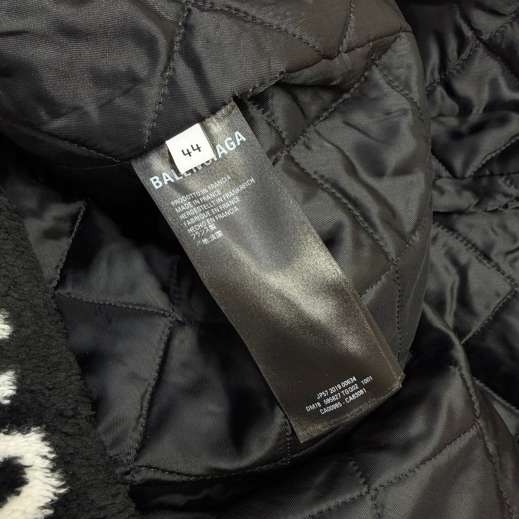 Balenciaga Logo Faux Fur Coat 44 (XL)