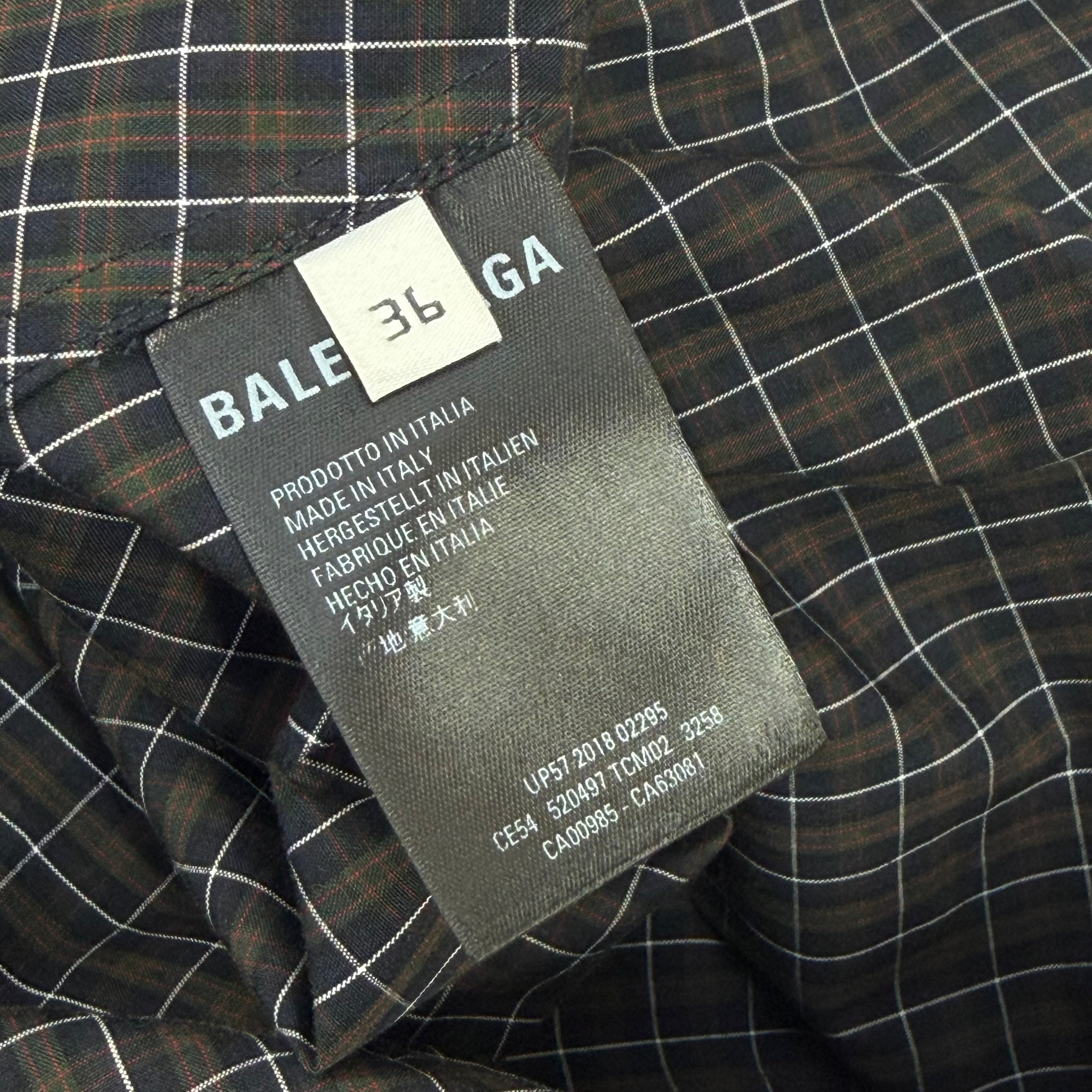 Balenciaga Swing Checkerboard Shirt 36 (S)