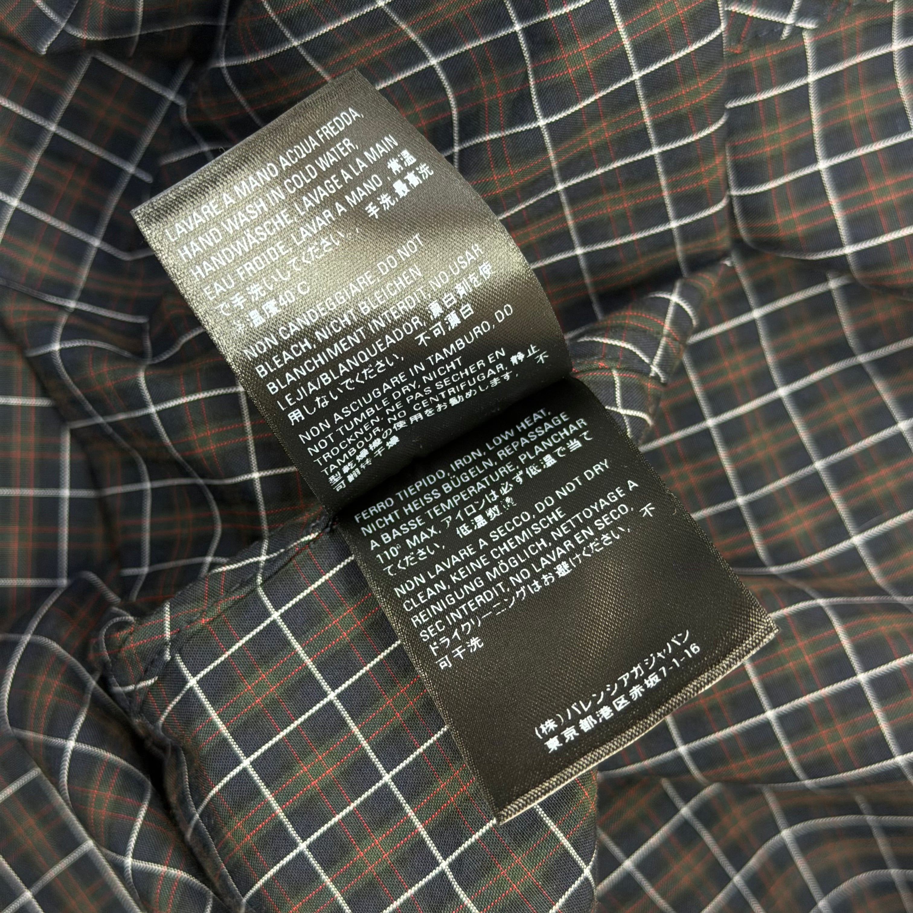 Balenciaga Swing Checkerboard Shirt 36 (S)