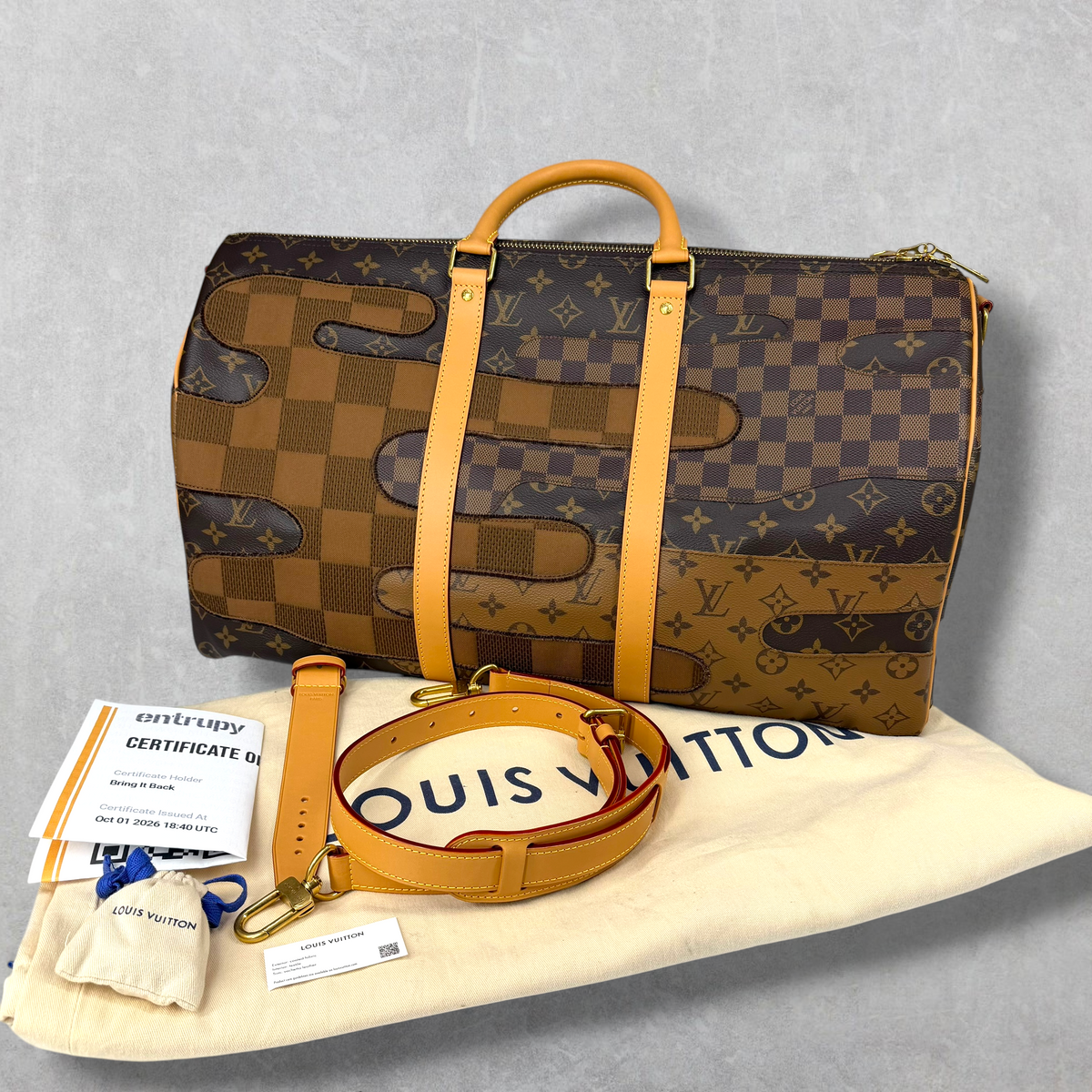 Louis Vuitton x Nigo Keepall Bandouliere 50 Brown